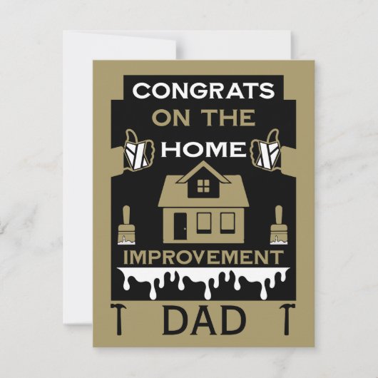 Verbetering van het Huis Gefeliciteerd Kaart (Voorkant)