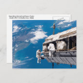 Verbetering van het internationale ruimtestation briefkaart (Voorkant / Achterkant)