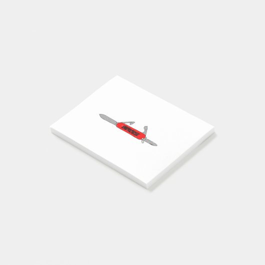 Verbetert snijblade van Red Army Pocket Knife Fun Post-it® Notes (Schuin)