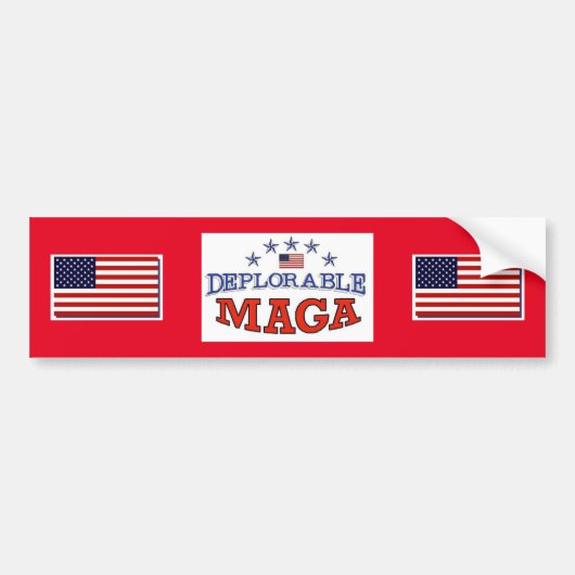 Verbetreurenswaardige MAGA-Bumpersticker Bumpersticker (Voorkant)