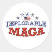 Verbetreurenswaardige MAGA Round Sticker (Voorkant)