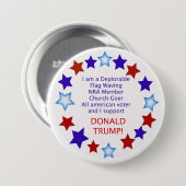 Verbetreurenswaardige Trump Support-Button Ronde Button 7,6 Cm (Voorkant /achterkant)