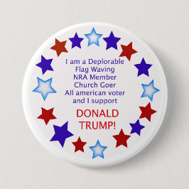 Verbetreurenswaardige Trump Support-Button Ronde Button 7,6 Cm