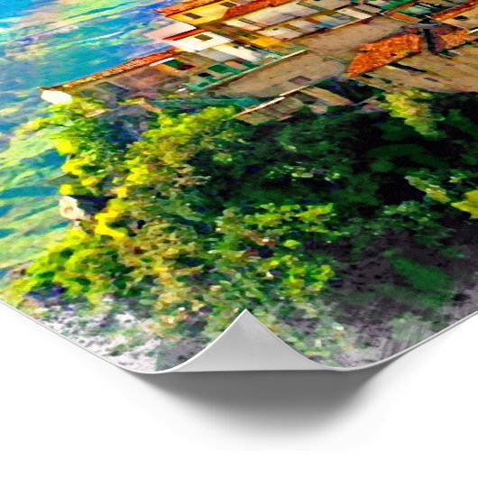 Verbicaro, een dorp in Calabrië Poster (Hoek)