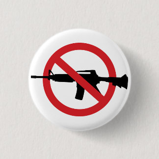 Verbied Aanvalsgeweren - Geen Symbool Rode Lijn Ronde Button 3,2 Cm