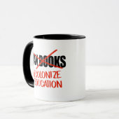 Verbied boeken niet Dekoloniseren Onderwijs Mok (Voorkant links)