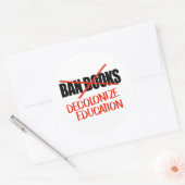 Verbied boeken niet Dekoloniseren Onderwijs Ronde Sticker (Envelop)