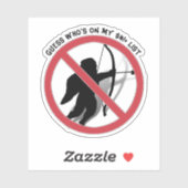 Verbied Cupido Anti Valentijnsdag  Sticker (Vel)