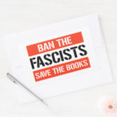 Verbied de fascisten, red de boeken rechthoekige sticker (Envelop)