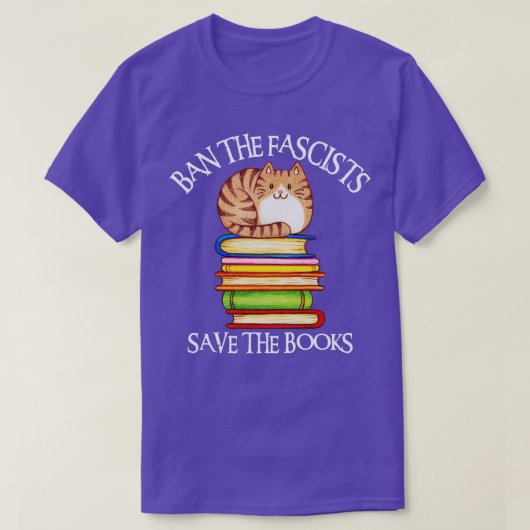 Verbied de fascisten sparen de boeken 14 t-shirt (Design voorkant)
