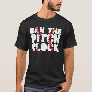 Verbied de nieuwe honkbalklok honkbalsteken t-shirt