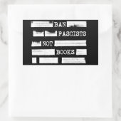 Verbied fascisten geen geredigeerde boeken rechthoekige sticker (Tas)