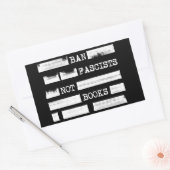 Verbied fascisten geen geredigeerde boeken rechthoekige sticker (Envelop)