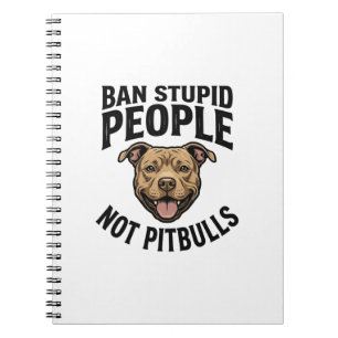 Verbied Stomme Mensen Niet Pitbulls Vintage Hond D Notitieboek
