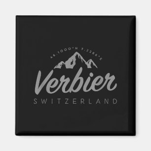 Verbier bergvakantie skien Zwitserland Magneet
