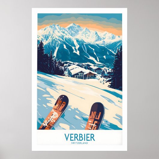 Verbier Poster Zwitserland 1 (Voorkant)