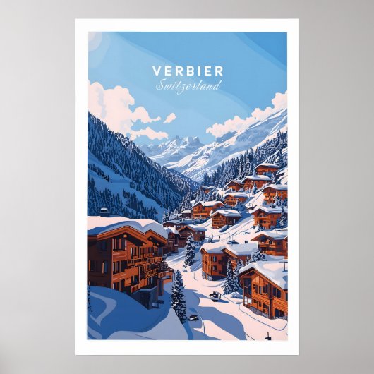Verbier Reisprint 1 Poster (Voorkant)