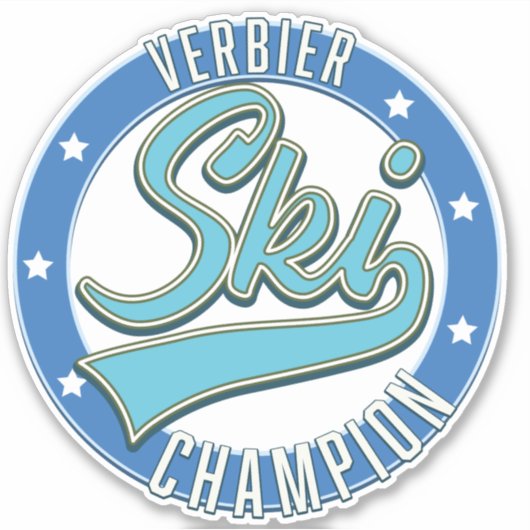 Verbier Ski Champion Sticker (Voorkant)