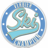 Verbier Ski Kampioen Sticker (Voorkant)