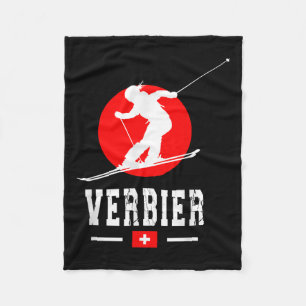 Verbier Ski Resort Alps Swiss Mountains Zwitserlan Fleece Deken