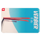 Verbier,  skiposter Zwitserland. Magneet (Horizontaal)
