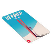 Verbier,  skiposter Zwitserland. Magneet (Rechterzijde)