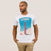 Verbier, skiposter Zwitserland. T-shirt (Voorkant volledig)