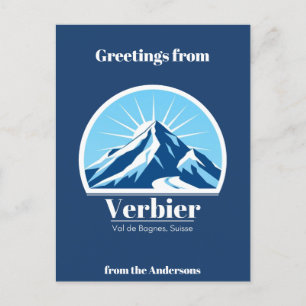 Verbier Val de Bagnes Zwitserland Briefkaart