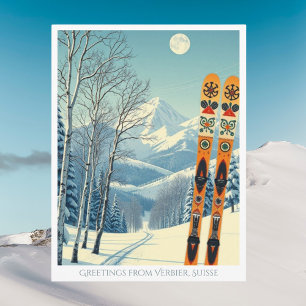 Verbier Val de Bagnes Zwitserland Briefkaart