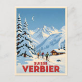 Verbier, Zwitserland – Alpine Ski Resort Briefkaart (Voorkant)