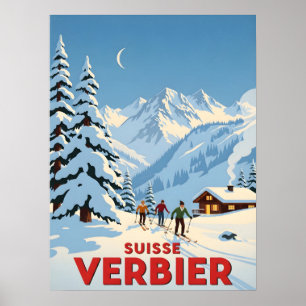 Verbier, Zwitserland – Alpine Ski Resort Poster