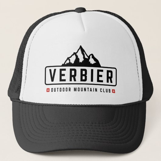 Verbier Zwitserland Buiten Trucker Pet (Voorkant)
