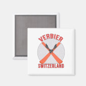 Verbier, Zwitserland Magneet (Voorkant / Achterkant)