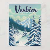 Verbier Zwitserland Reisposter Briefkaart (Voorkant)