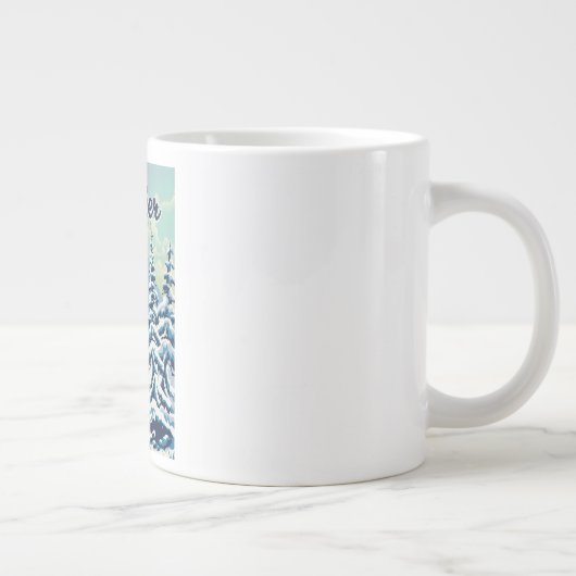 Verbier Zwitserland Reisposter Grote Koffiekop (Rechts)