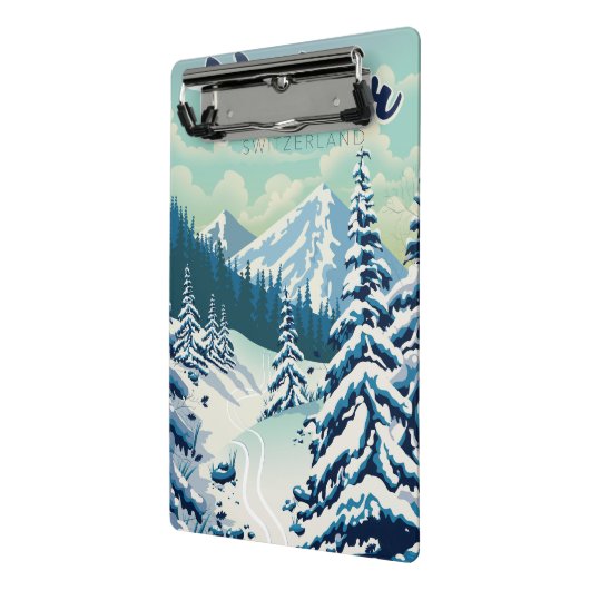 Verbier Zwitserland Reisposter Mini Klembord (Angled2)