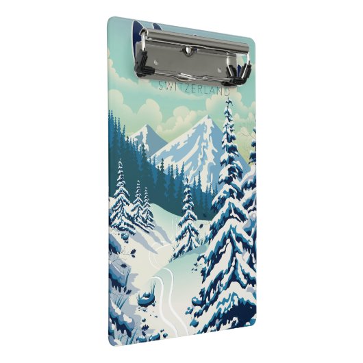 Verbier Zwitserland Reisposter Mini Klembord (Schuin)