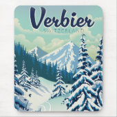 Verbier Zwitserland Reisposter Muismat (Voorkant)