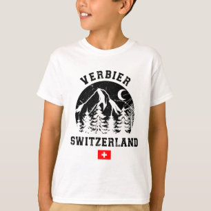 Verbier Zwitserland Skigebied Alpen Alpineskiën T-shirt