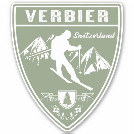 Verbier Zwitserland Sticker (Voorkant)