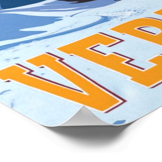 Verbier Zwitserland Vintage Reizen Poster (Hoek)