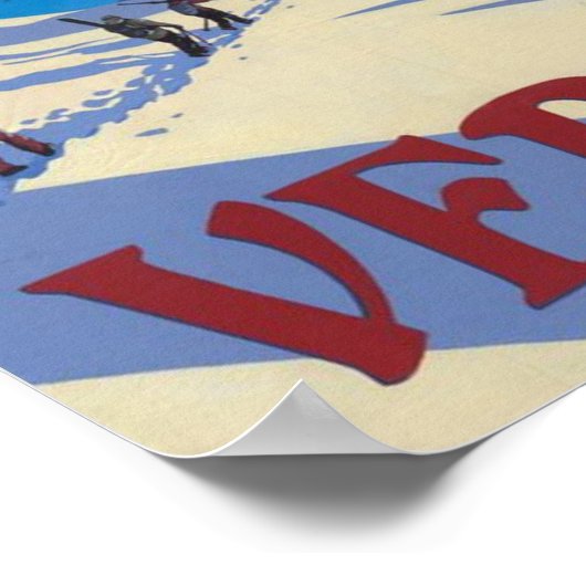 Verbier Zwitserland Vintage Reizen Poster (Hoek)