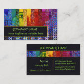 Verbijsterd I, Abstracte regenboogvrouw... uniek Visitekaartje (Voorkant / Achterkant)