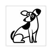 Verbijsterd over hond rubberstempel (Afrduk)