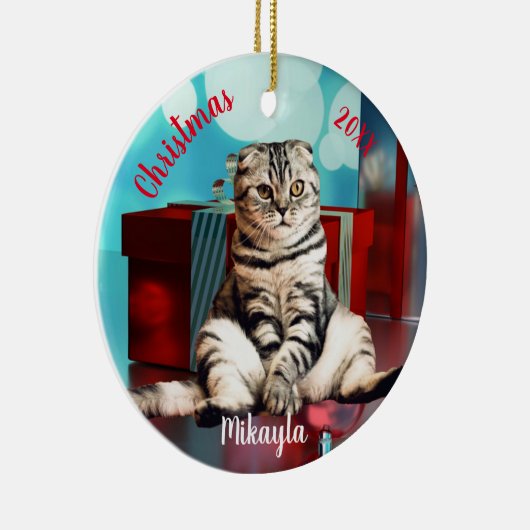 Verbijsterd Schots kerstfeest Keramisch Ornament (Rechts)