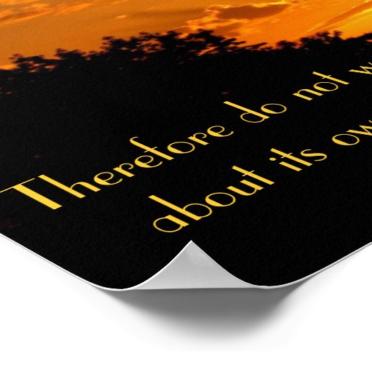 verbijsterd versum Matthew 6:34 Poster (Hoek)