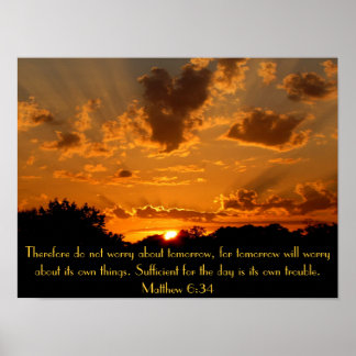 verbijsterd versum Matthew 6:34 Poster