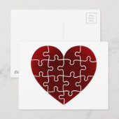 Verbijsterde harten briefkaart (Voorkant / Achterkant)
