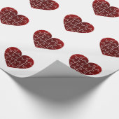 Verbijsterde harten cadeaupapier (Hoek)