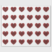 Verbijsterde harten cadeaupapier (Vlak)